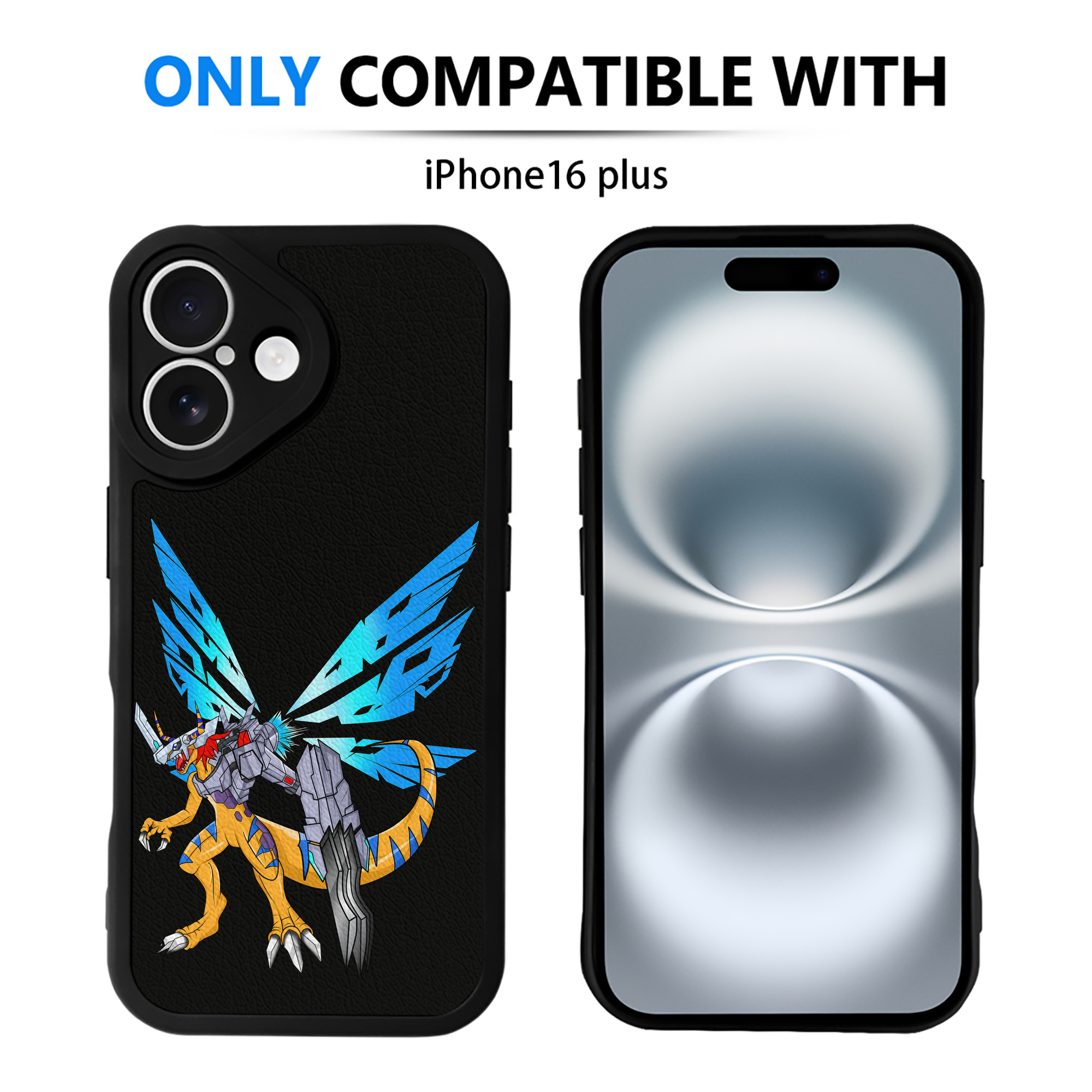 （画像用） Digimon デジタルモンスター/デジモン 【iPhone 16シリーズ対応】シリコンスマホケース（レザー調） 材質：シリコン